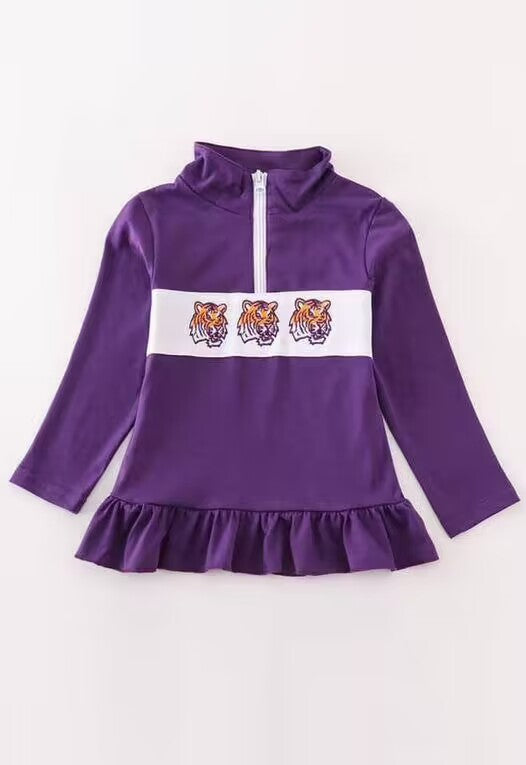 custom moq 3 eta 6-8weeks purple aby girls clothes Zip-Up Jacket girls jacket