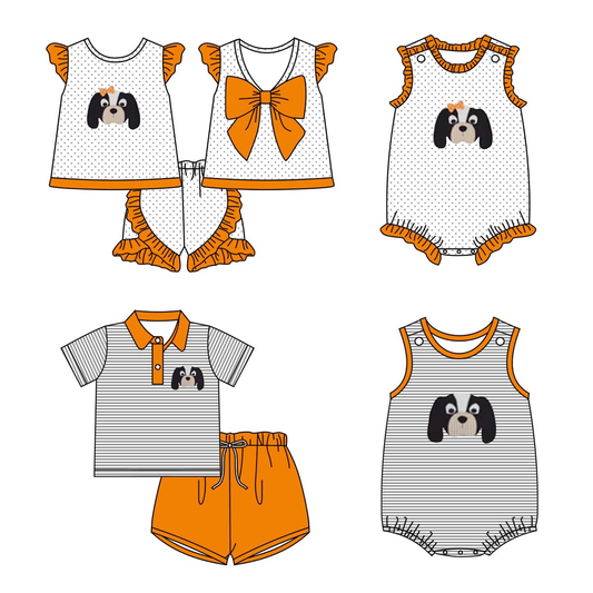 Custom summer team clothes baby girl and boys clothes sets rompers