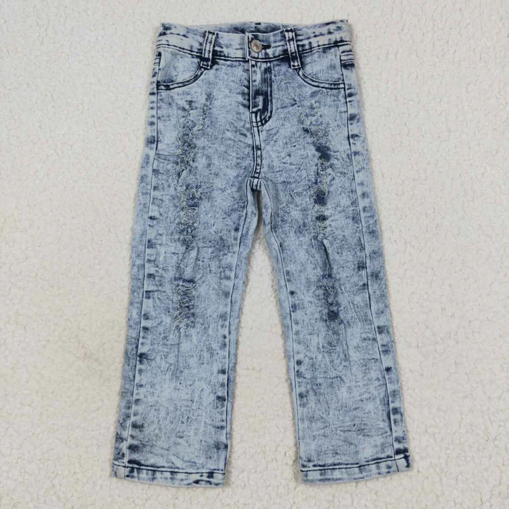 RTS NO MOQ Sibling Baby Girls Boys Clothes Jeans: Flared & Ripped