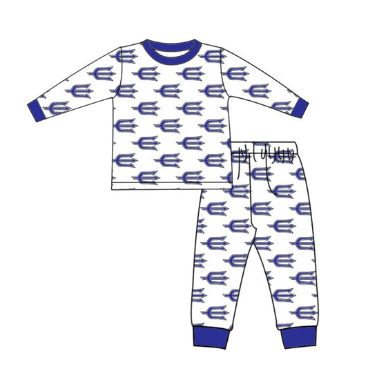 Custom moq 3 eat about 6/8weeks moq 5 eta 5/6weeks baby boys clothes blue long sleeve pants pajamas outifts