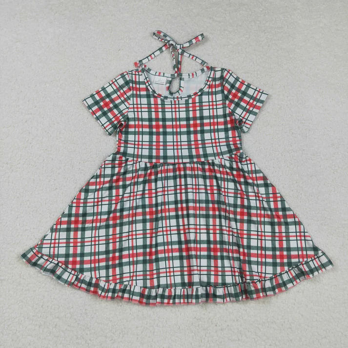 RTS Sibling baby girls clothes Christmas long sleeve dresses