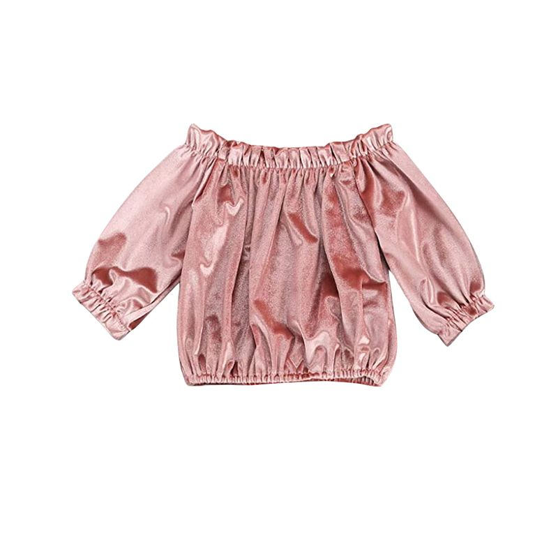 Deadline July 31th close custom no moq  eta 6-7weeks  Pink velvet girls top