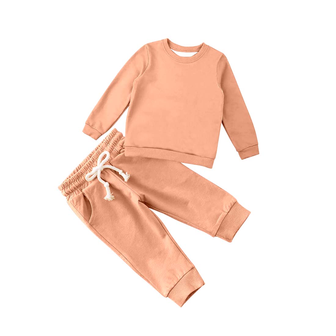 custom moq 3 cotton fabric eta 7-8weeks Orange long-sleeved trousers suit