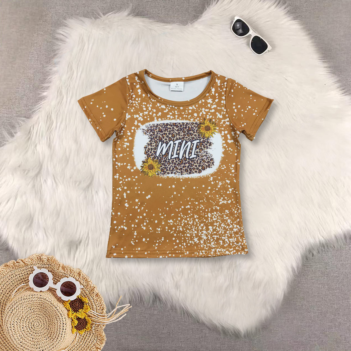 RTS NO MOQ Sibling baby girls clothes mini short sleeve shorts sets and top and shorts