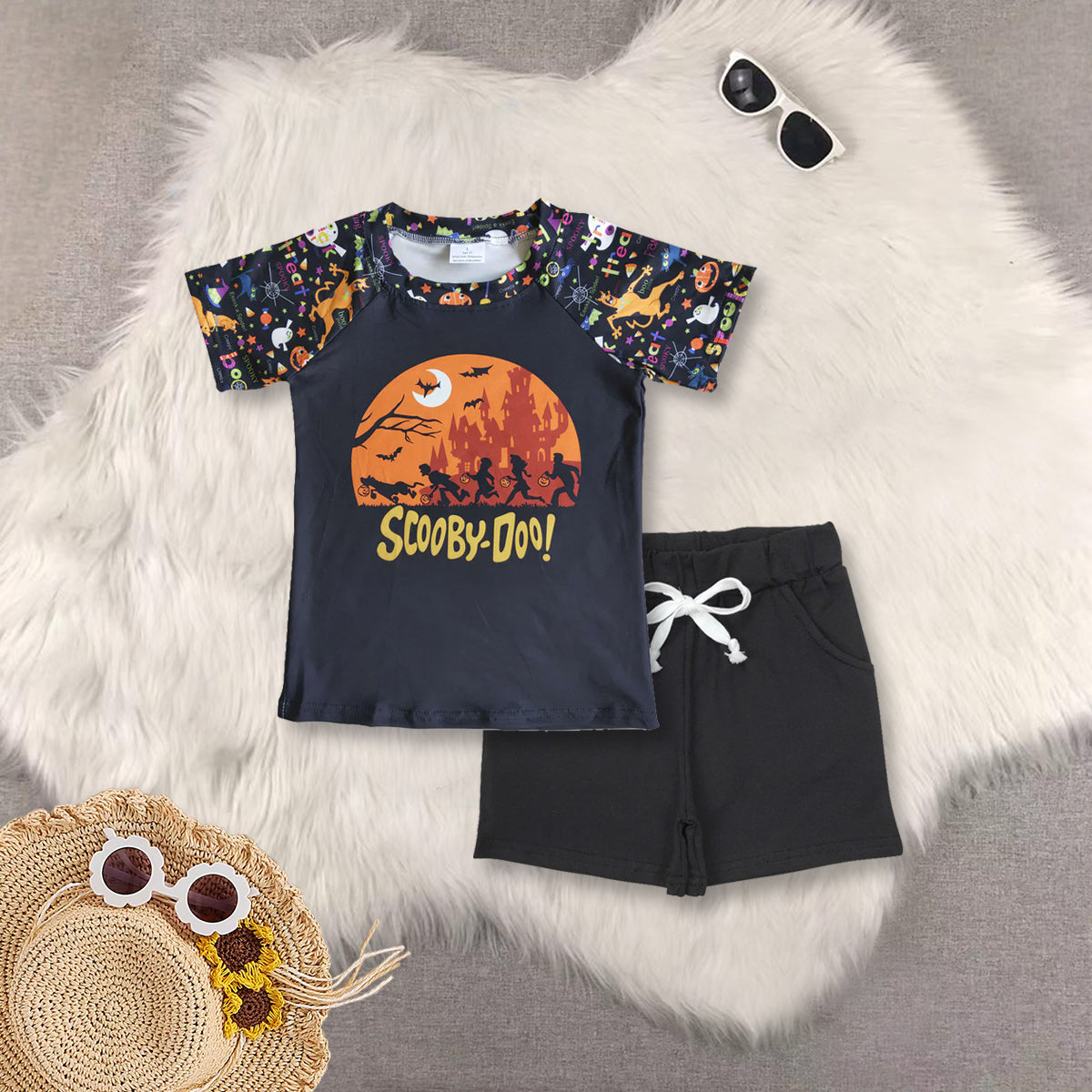 RTS NO MOQ Sibling baby boys clothes Short Sleeve Suit  & Top and shorts