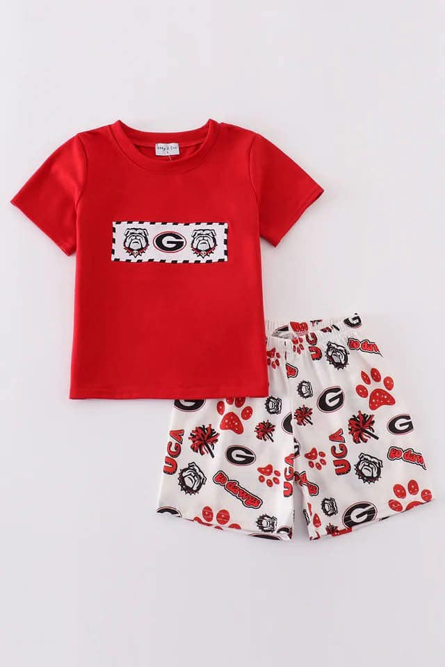 Custom summer team clothes baby girl and boys clothes sets romper dress briefs sets