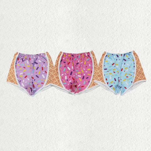 RTS NO MOQ Sibling Baby girls clothes Summer ice cream team Shorts