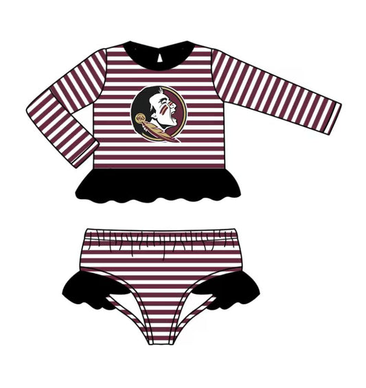 Custom moq 5 mix size milk silk summer teams baby girl clothes long sleeve swimsuit