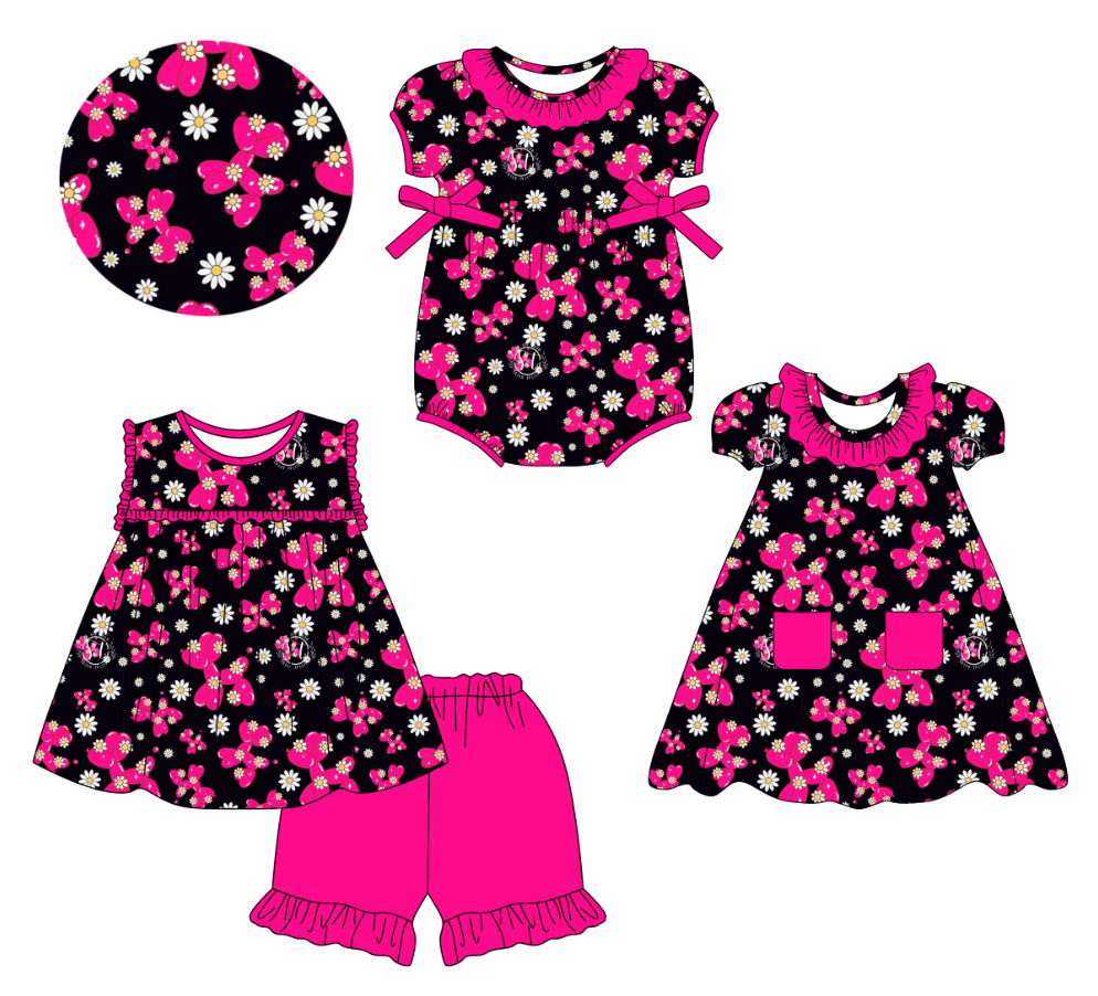 Custom summer baby girls clothes sets dress romper