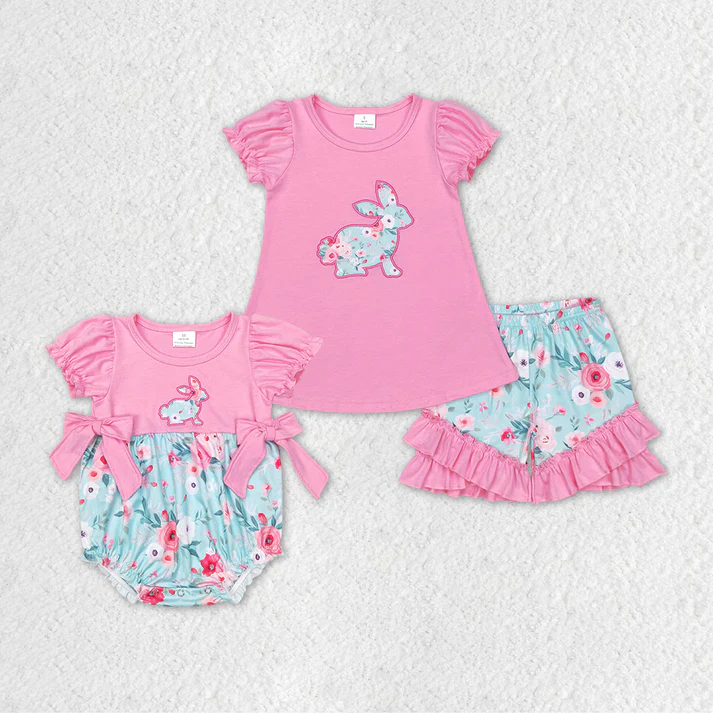 Baby Girl clothes Easter Shirt Shorts Summer Rompers Outfits Romper Clothes Sets