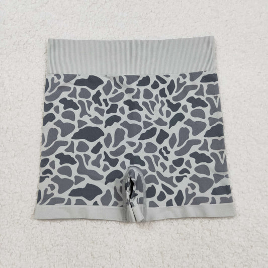 RTS NO MOQ（In Stock) SS0643 Adult Women's Gray Camouflage Shorts