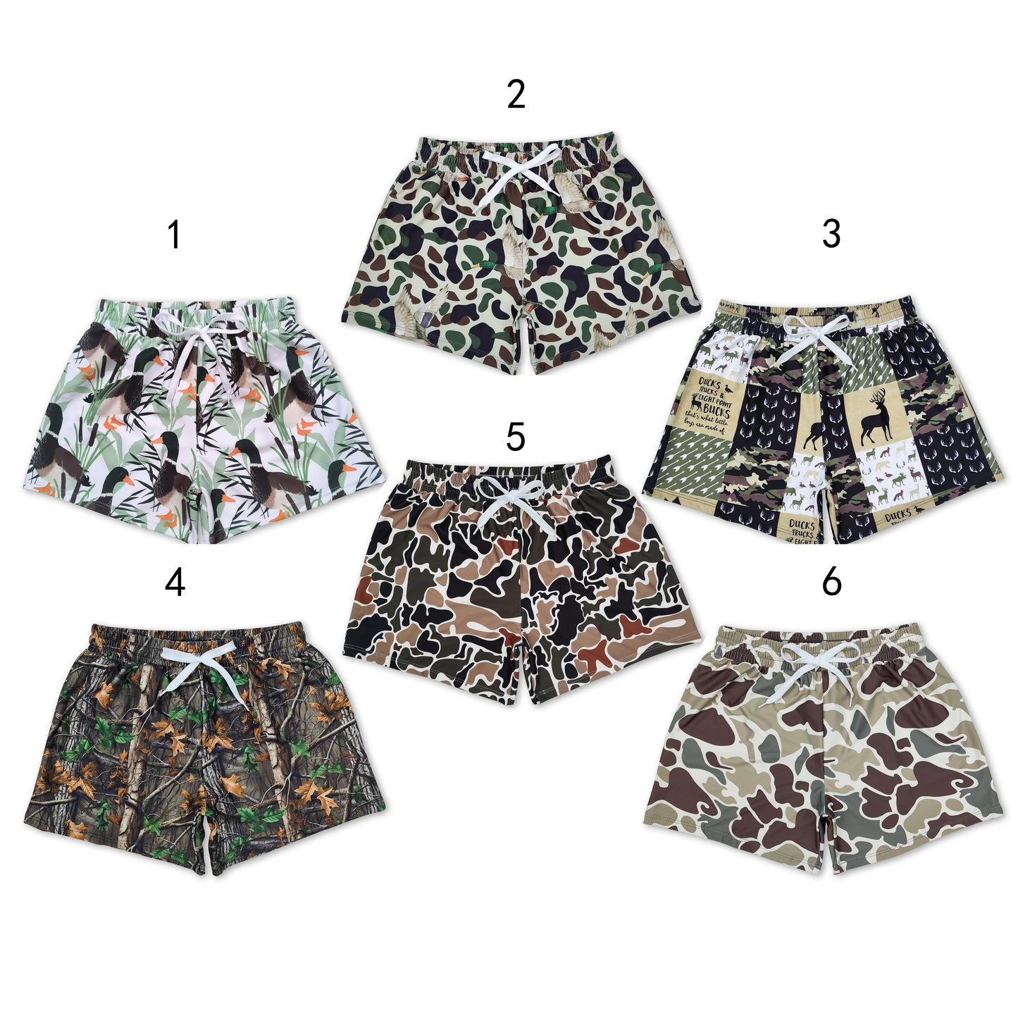 RTS NO MOQ Baby Boys Camouflage Trunks Bottoms Swimsuits