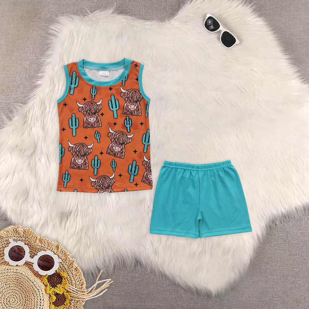 RTS NO MOQ Baby boy clothes Short Sleeve shorts Suit