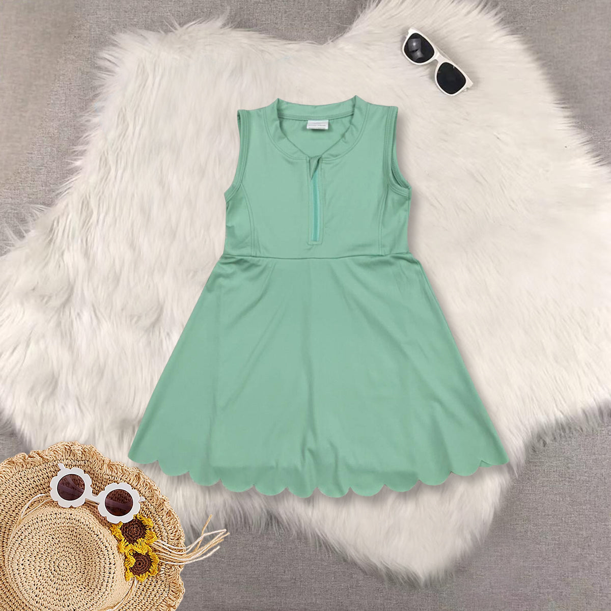 RTS NO MOQ baby girl clothes yoga suspender skirt sets