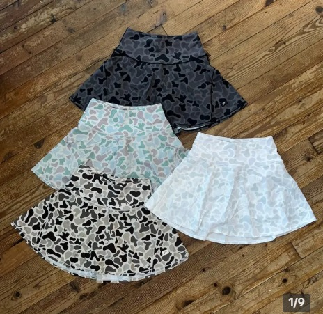 RTS Sibling baby girls clothes yoga camouflage summer shorts skirts