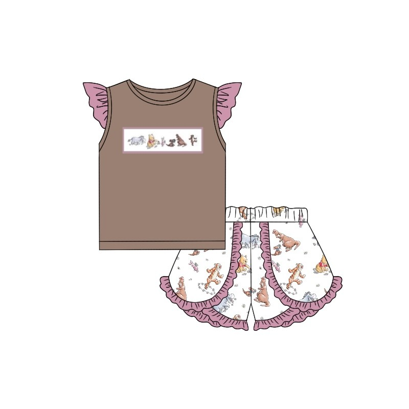 Deadline February 8 Team baby girls sets Summer short sleeve trousers suit Animal Kingdom Summer