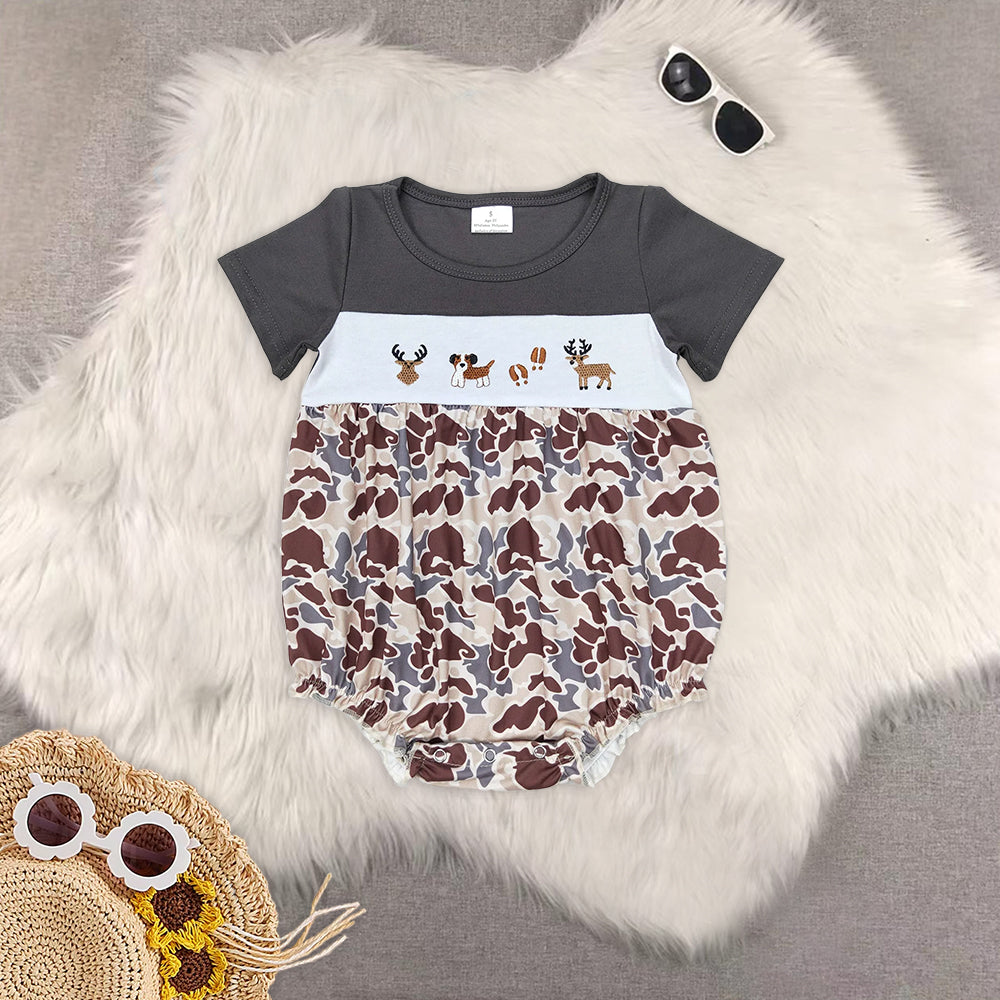 RTS NO MOQ Embroidery short-sleeved shorts suit & short-sleeved sets and romper