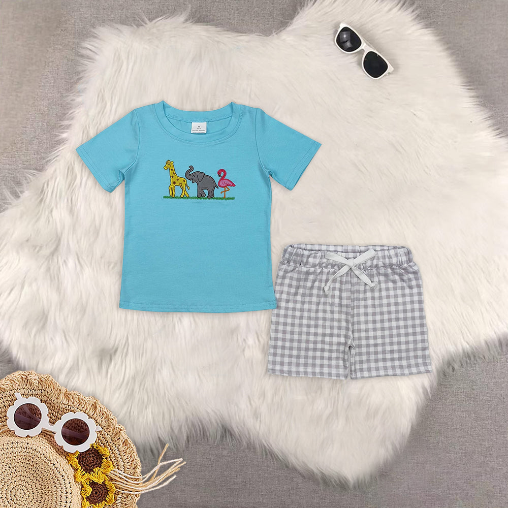 RTS NO MOQ baby boy and girls clothes embroidery Rompers Clothes Sets