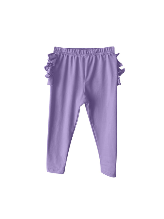 custom moq 3 eta 4-5 weeks baby girls clothes toddler girls cotton purple lace long pants