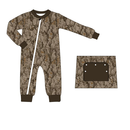 custom moq 5 eta 4-5 weeks baby boys clothes camouflage summer long sleeve bubble