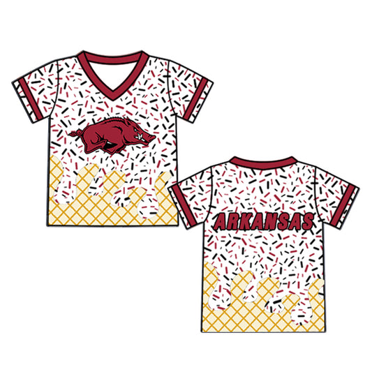 custom moq 3 eta 6-8weeks baby boy clothes brick red short sleeve top-25.4.30