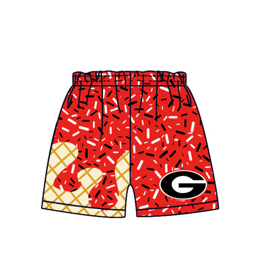 PRE ORDER Deadline July 29 custom no moq Children's boutique clothing ice gream red shorts
