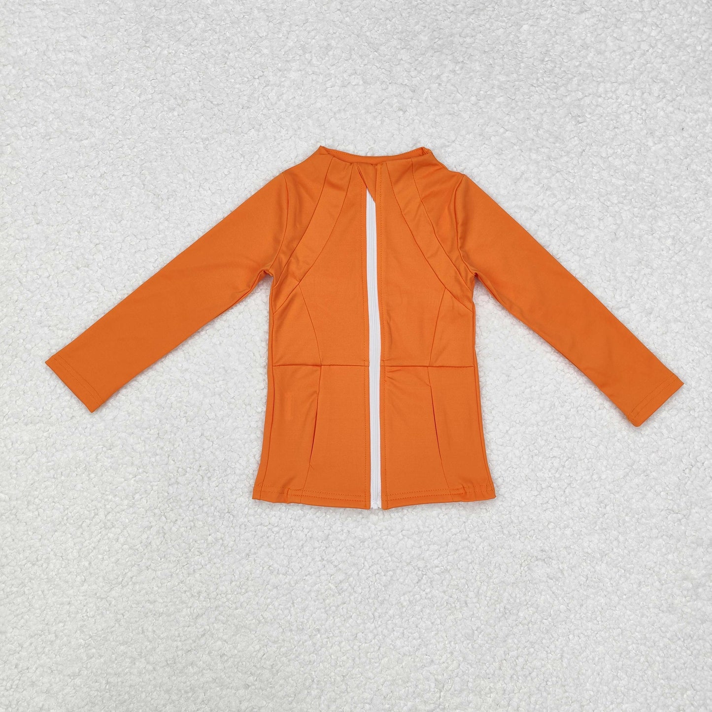 RTS NO MOQ ETA 5/7days Arrived GT0825 Orange yoga wear zipper long sleeve top