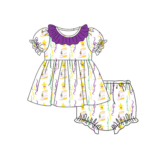 Custom moq 3 eta 7/8week moq 5 eta /4/5week baby girl clothes short Sleeve Top Thong Set