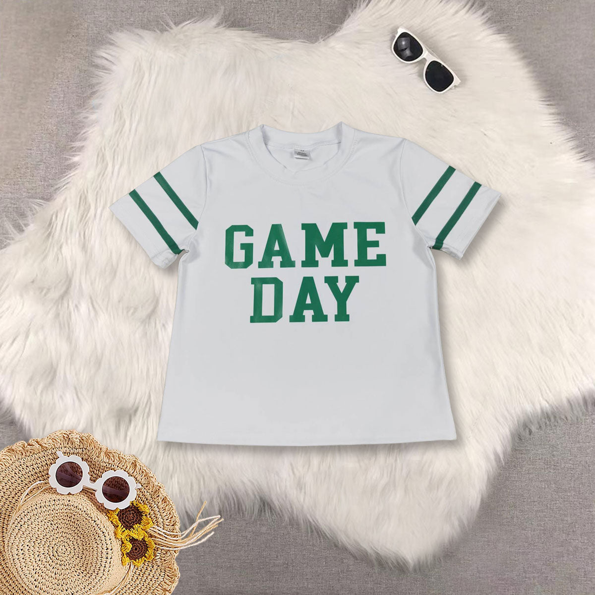 RTS NO MOQ Sibling baby girl clothes Cheer fireworks star short-sleeved top and shorts