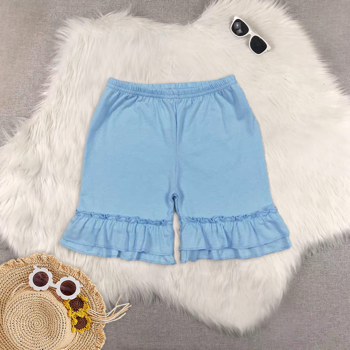 RTS NO MOQ baby girl clothes summer lace shorts