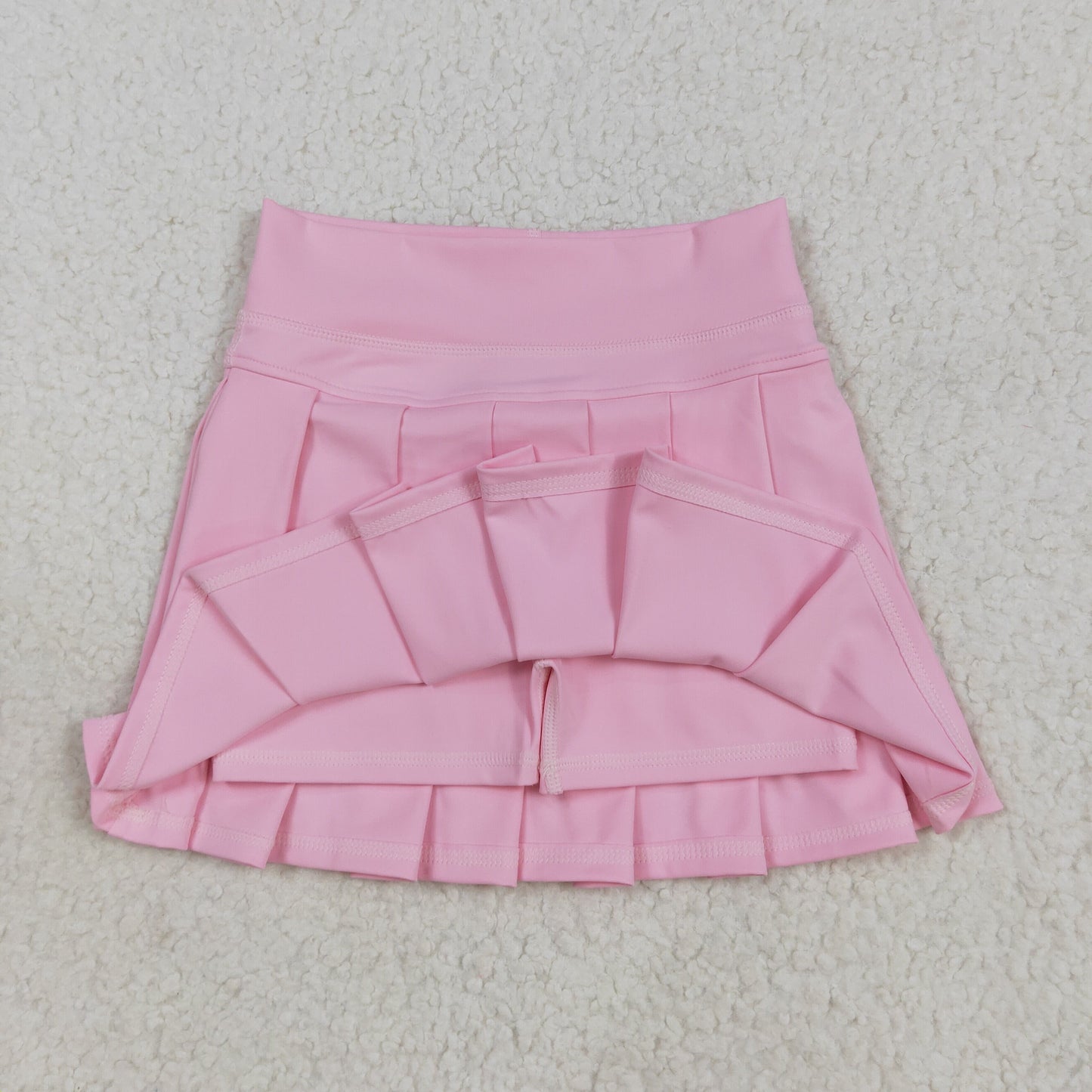 RTS NO MOQ（In Stock ) GLK0088 solid light pink yoga skirt