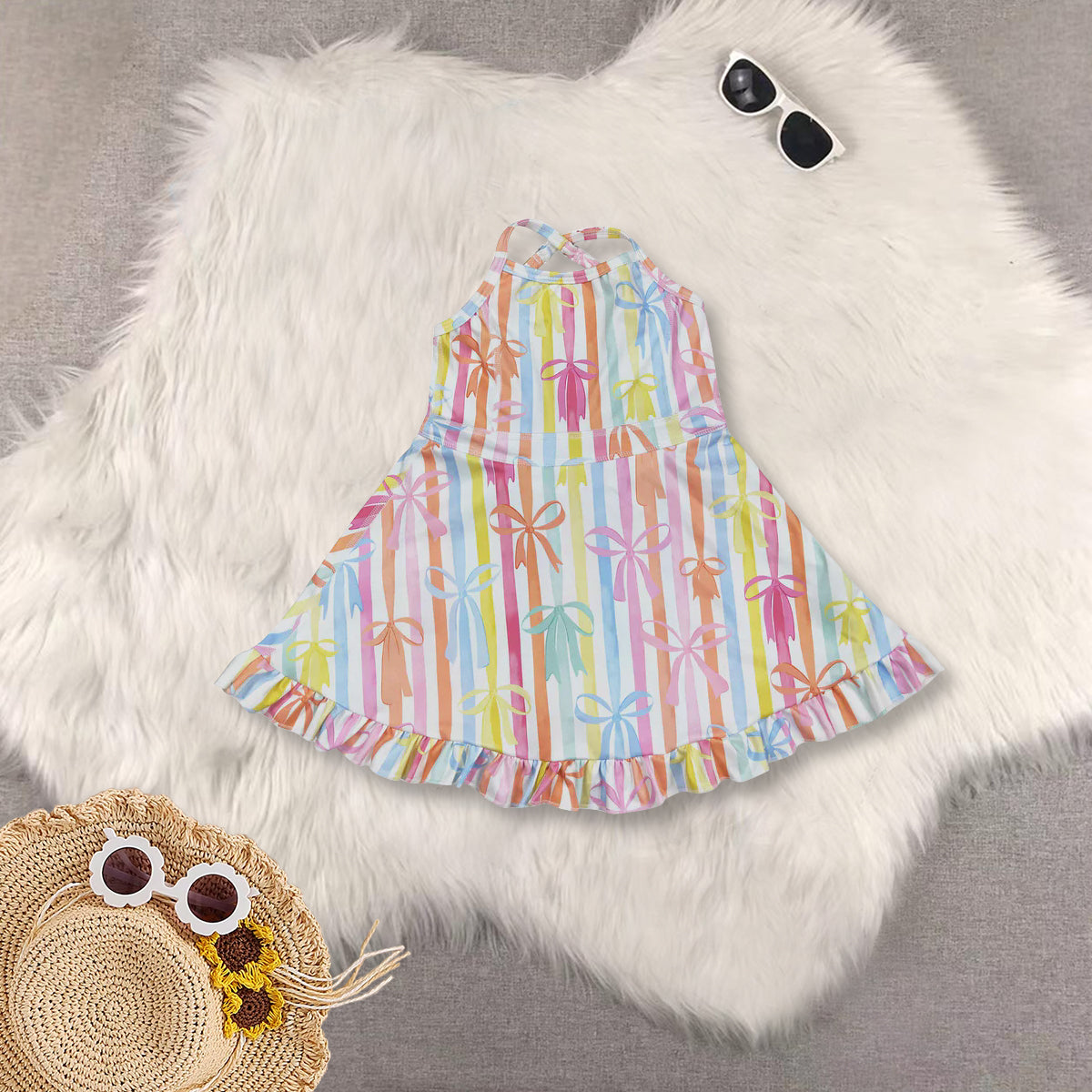 RTS NO MOQ baby girl clothes yoga floral suspender skirt sets