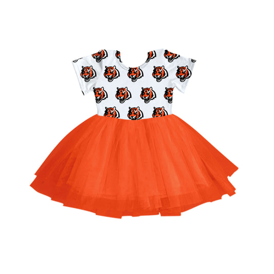 Deadline August 8 custom no moq Team orange mesh skirt