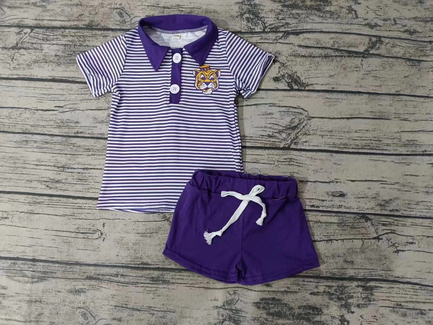 Deadline July 15 custom no moq  eta 6-7weeks Purple Boys Short Sleeve Shorts Team Suit