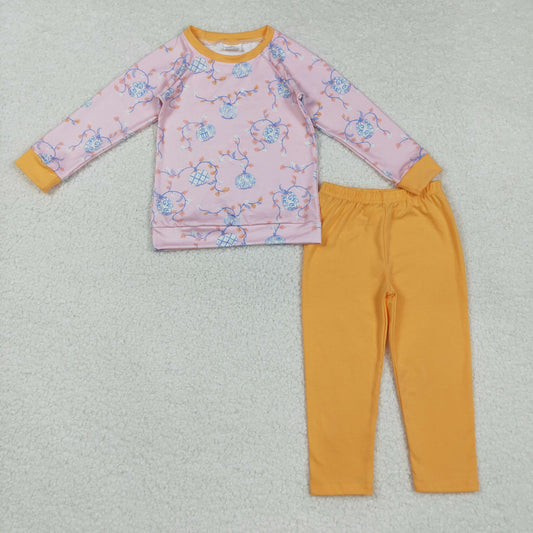 RTS NO MOQ（In Stock) BLP0835 Pumpkin leaf long-sleeved orange trouser suit