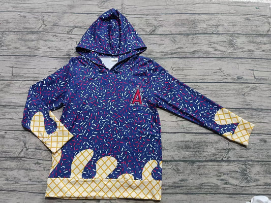 custom moq 3 eta 6-8weeks adult and kids clothes team hooded long sleeve top