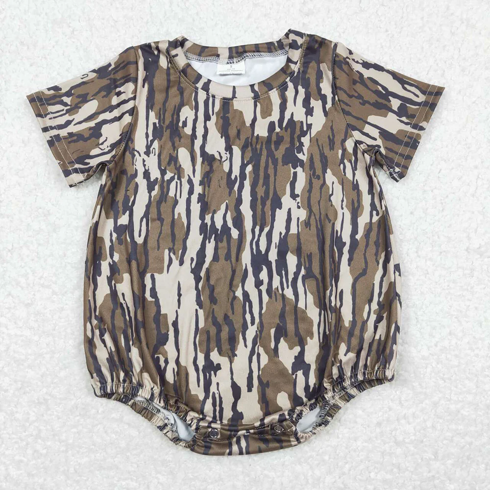 Baby Boys Camo Branches Short Sleeve Tee Shirts Tops Rompers Brother Designs