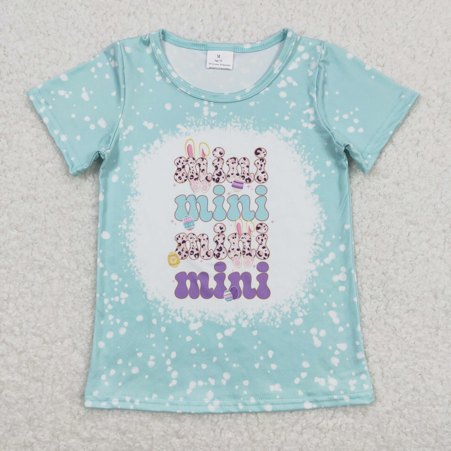 GT0448 mini Easter blue short-sleeved top