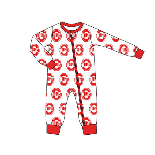 Custom moq 3 eta 6-8weeks zippered boys romper long sleeve romper