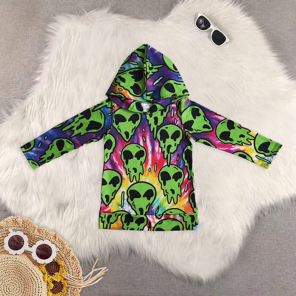RTS NO MOQ baby girl clothes Christmas hooded long sleeved tops