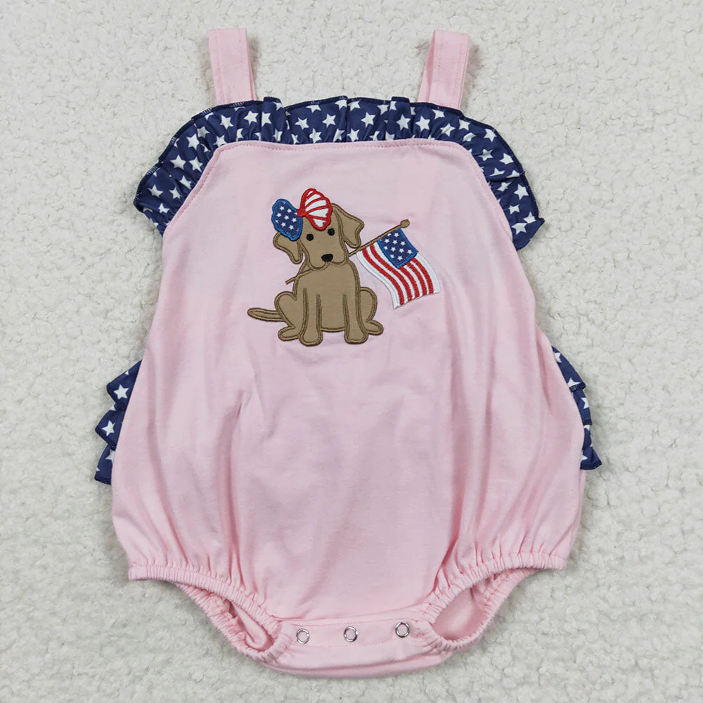 Baby Girls Boys 4th Of July Dog Sibling Summer Shorts Sets