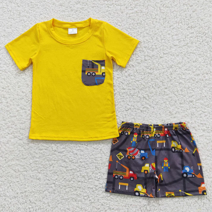 RTS NO MOQ baby boys Clothes short sleeve shorts Sets