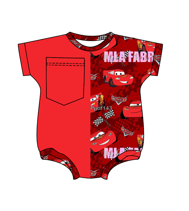 Custom moq 3 eta 7/8week moq 5 eta /4/5week baby kids red short sleeve Bodysuit