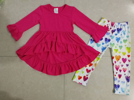 custom moq 5 mix size top cotton with pants outifts