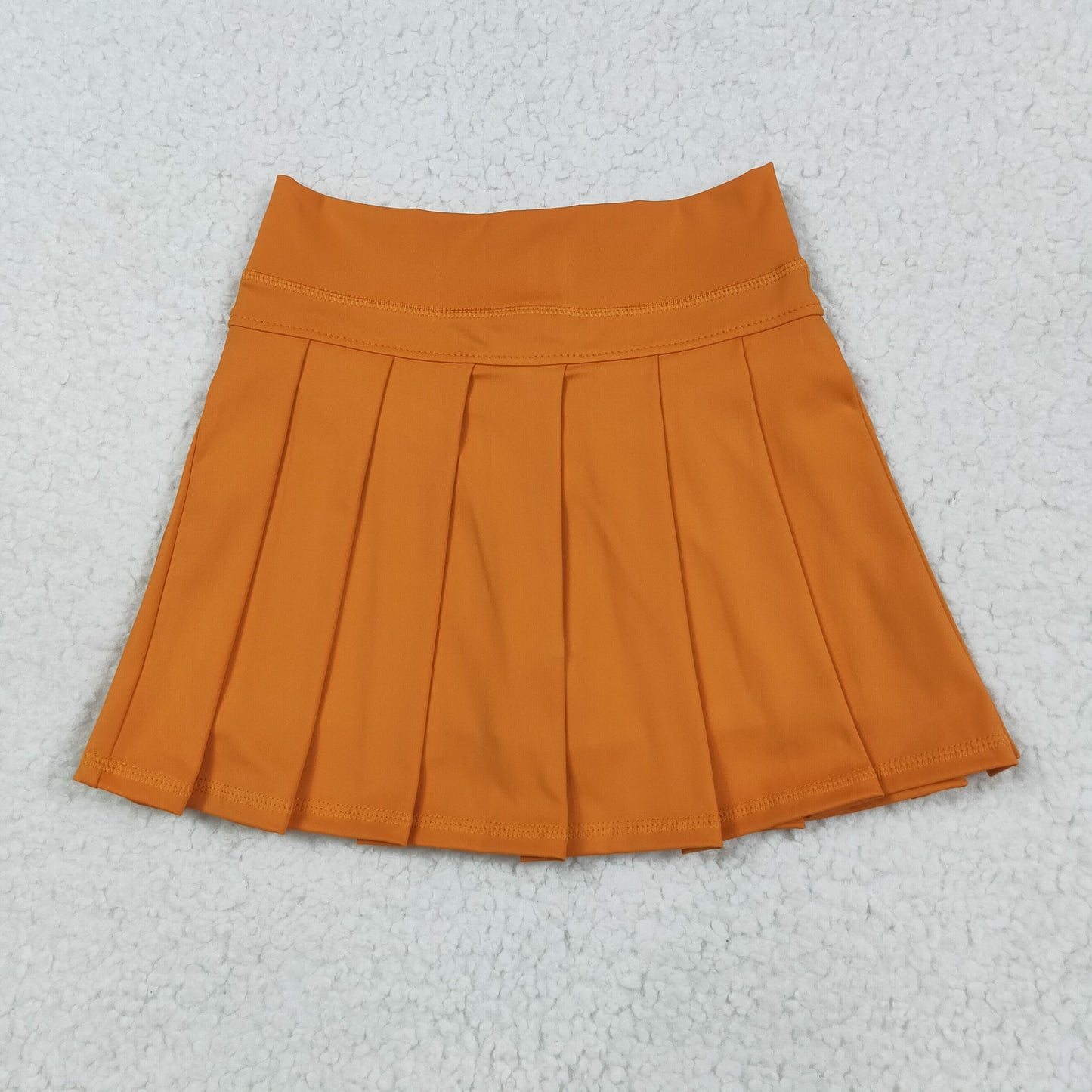 RTS NO MOQ（In Stock) GLK0109 Solid Yellow Orange Yoga Skirt