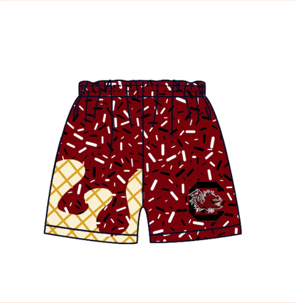 PRE ORDER Deadline August 12 close custom no moq baby kids summer Maroon Black White Summer Shorts