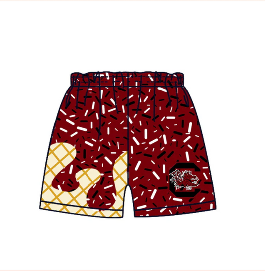 PRE ORDER Deadline August 12 close custom no moq baby kids summer Maroon Black White Summer Shorts