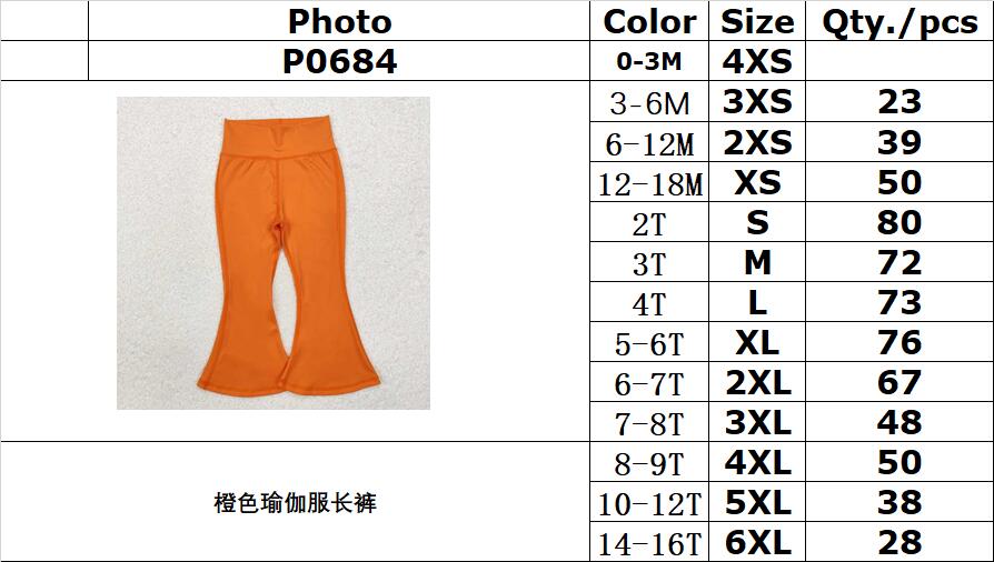 RTS NO MOQ ETA 5/7days Arrived P0684 Orange yoga suit pants