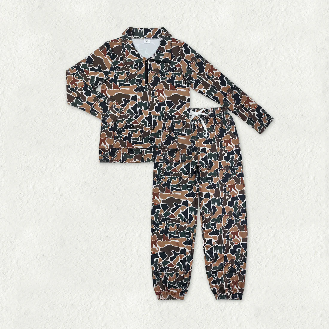 RTS NO MOQ Sibling adult clothes yoga camouflage long-sleeved trousers suits