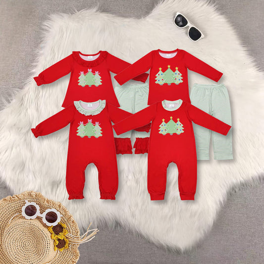 RTS NO MOQ baby girl clothes Christmas long sleeve Rompers Clothes Sets